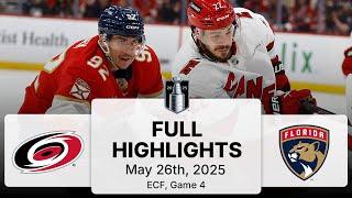 NHL Playoff Highlights | Hurricanes vs. Panthers | Gm 4 | May 26, 2025