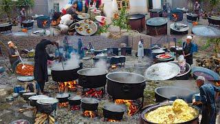 Amazing Afghanistan marriage ceremony | Afghan village food | Kabuli Pulao