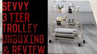 Sevvy 3tier trolley unboxing and review. #unboxing #trolley #shelfs