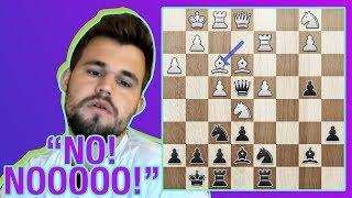 "My queen is trapped!" | Magnus Carlsen vs. chess24 user ginkobiloba