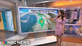 Strong storm hits the West Coast with heavy rain and snow