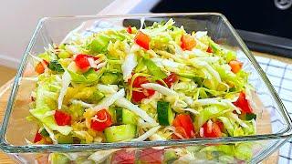 This crispy cabbage and cucumber salad will become your family's favourite!