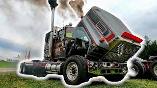 Worlds most insane Ford LTL 9000 Semi warms up to go racing.