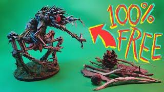 How To Make A MONSTER MINIATURE Using STUFF Found In The WOODS.