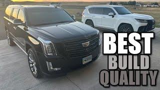 BUILD QUALITY COMPARISON! Domestic vs Japanese quality control… Lexus LX600 and Cadillac Escalade!