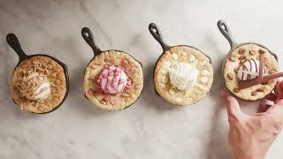 Chocolate Chip Skillet cookies with Callebaut Gold Chocolate