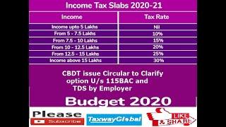 Section 115BAC for New income tax rate and related clarification