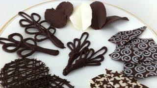 how to make chocolate garnishes decorations tutorial PART 2 how to cook that ann reardon