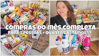 COMPRAS DO MÊS COMPLETA | ASSAÍ ATACADISTA | COMPRAS DE JUNHO DE 2024 | QUANTO GASTAMOS?