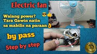 Electric fan repair,, no power,, bypass,, Step by Step,,,Mon tutorial..