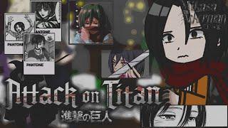 Fandoms react to Mikasa Ackerman | Attack on Titan | Part 2/5 | Gacha