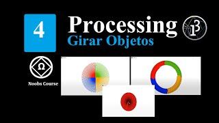  4. Curso de Processing para Noobs || Girar figuras con las funciones rotate() y translate() 🟡🟢