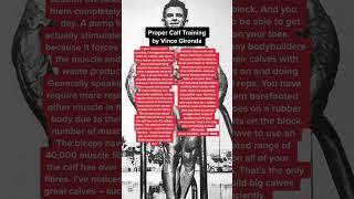 Proper Calf Training, by Vince Gironda