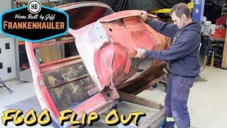 F600 cab flip  - 1954 Ford F600 Car Hauler Build part 8