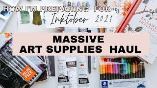 Art Supplies and Book Haul | Getting ready for Inktober | Relaxing swatching