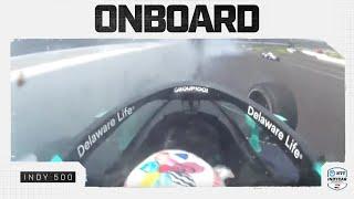 Ride with Marcus Ericsson during scary Indy 500 practice incident | Onboard Camera | INDYCAR