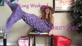 Long weekend THRIFT HAUL.‍️️️🪑Home decor, vintage ART,accessories   & freebies