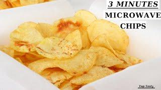 Crispy MICROWAVE Potato Chips | Just in 3 Minutes | Top Tasty Recipes