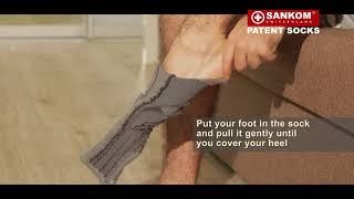 Easy to wear SANKOM Patented Compression Socks