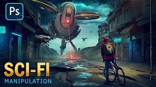 "Cyber Drones" Sci-fi Photo Manipulation Speed Art | Photoshop Tutorial