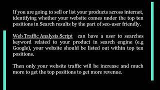 Web Traffic Analysis Script, PHP Web Traffic Analysis Scripts, PHP Web Traffic Analysis Scripts Soft