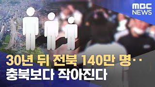 30년 뒤 전북 140만 명‥ 충북보다 작아진다 (2024.05.29/뉴스데스크/전주MBC)