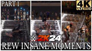 WWE 2K24 REW Insane Moments Part 1 CAW Universe Mode #cawuniverse #wwe2k24 #wwe2kcaw #wwe #wwegames