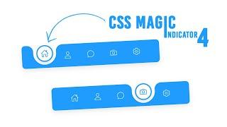 Magic Navigation Menu Indicator using Html CSS & Javascript | Curve Outside Effects 04