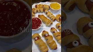 Easy appetizer for your next Halloween party  #mummydogs #recipevideo #easyappetizer #halloween