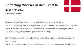 Danish Grammar: Correcting Mistakes in Real Time! #2