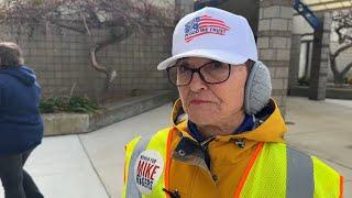 Trump supporters wear garbage bags, safety vests to Michigan rally