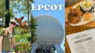 Walt Disney World Day 2 | Epcot Rope Drop, Homecomin' Dinner Review & Riverside Resort mini-tour