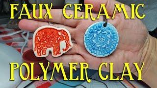 How To Make Easy Faux Ceramic Polymer Clay Pendants