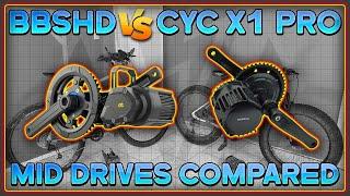 Bafang BBSHD vs CYC X1 Pro - Comparing the two most popular DIY ebike mid drive motor systems