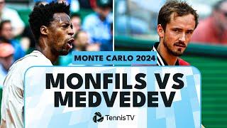 Gael Monfils vs Daniil Medvedev Match Highlights | Monte Carlo 2024