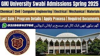 GIKI University Admission 2024 | GIKI Admission 2024 | GIKI | GIKI University Fee Structure