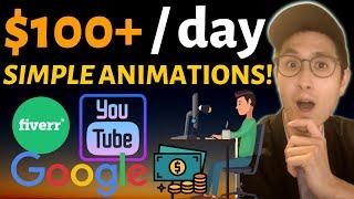 NO PLANNING Required: How to Make Money Online with Easily Animated Clips On YouTube, Fiverr & More!