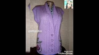 Trending 7 Ladies Half sleeve Woollen Sweater Design 2022 #cardigan #sweater #koti #woollen