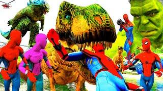 Khủng Long Bạo Chúa Đại Chiến Siêu Nhân Nhện 2, Spiderman Dinosaur 18 Đối Đầu Siêu Nhân Khủng Long