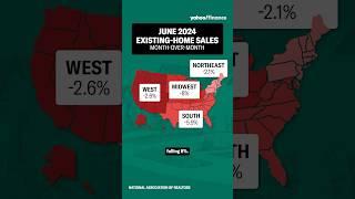 Previously owned home sales fell for a fourth straight month  #shorts