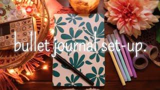 ASMR | bullet journal with me | cosy relaxing bujo set-up 