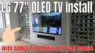 77" LG OLED Full Motion TV Wall Mounting