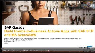 Build Events-to-Business Actions Apps with SAP BTP and MS AzureAWS | SAP Garage Episode 8