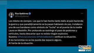 Puente de la Madre Laura es cerrado por presencia de la bandera del ELN