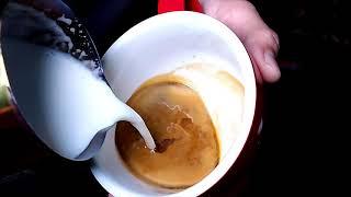 Golden Brown Coffee Latte Art