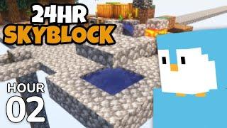 24 Hour Skyblock: Episode 2 - Infinite Water