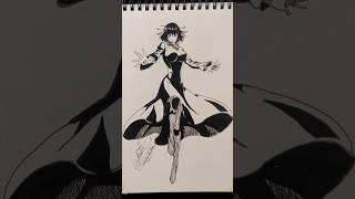 Speed drawing Stickman fubuki   #shorts #anime #art #viral