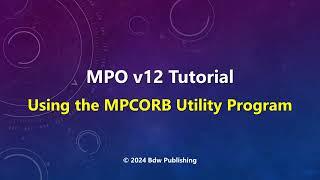 MPO v12 Canopus: Updating MPCORB