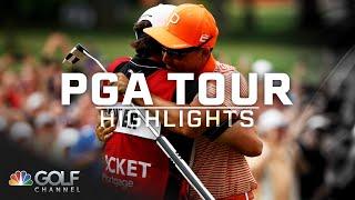 Rickie Fowler bests Collin Morikawa, Adam Hadwin in playoff at Rocket Mortgage | Golf Channel