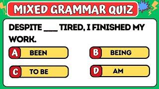 Mixed English Grammar Quiz #3 : Check Your English Level!